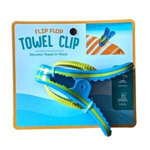 Flip Flop Towel Clip Beach and Poolside Fun Keep Your Towel in Place Set of 1